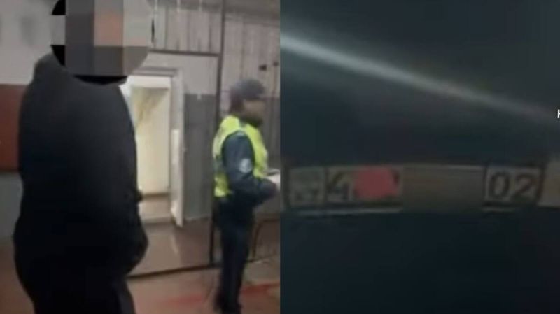 В Алматинской области водителя лишили прав за стикер на госномере