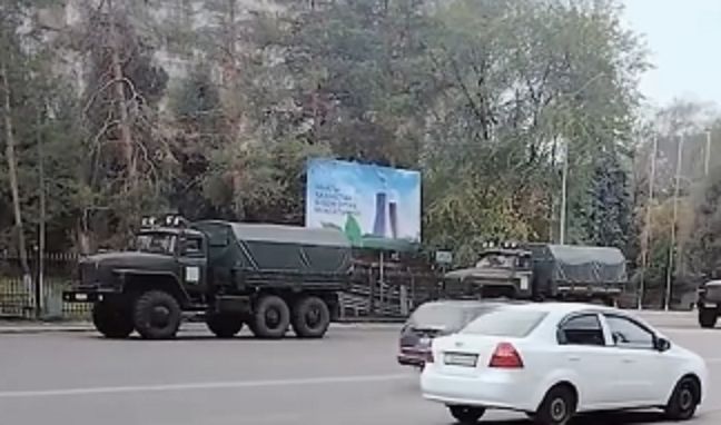 Военных привезли в Талгар для охраны правопорядка