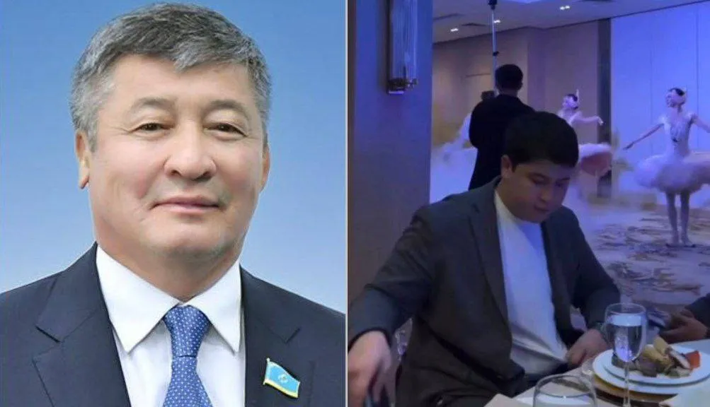 Даулет Турлыханова и Нурасыл Болат на тое 11 октября / Фото (1): parlam.kz / Фото (2): Instagram @pro.pravo.kz 