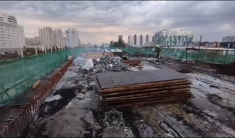 "Возгорание из-за тряпочного материала": в Астане на площадке ЛРТ произошёл пожар