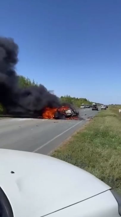 Водитель сгорел в авто после аварии в ЗКО