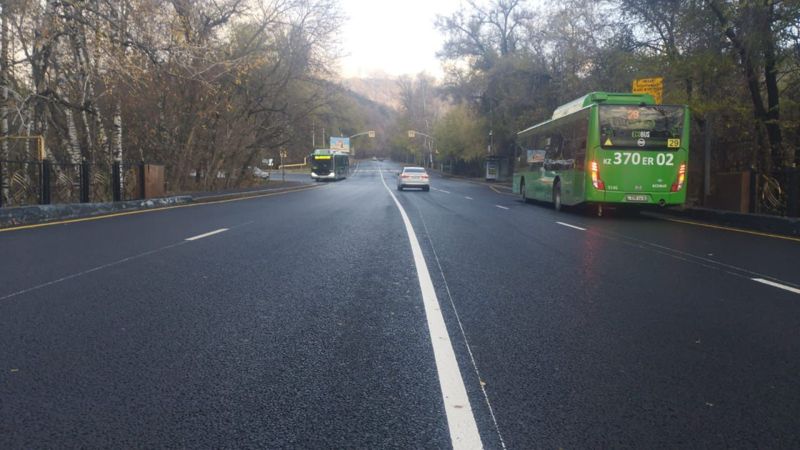 В Алматы завершили ремонт дороги до высокогорного комплекса «Медеу»