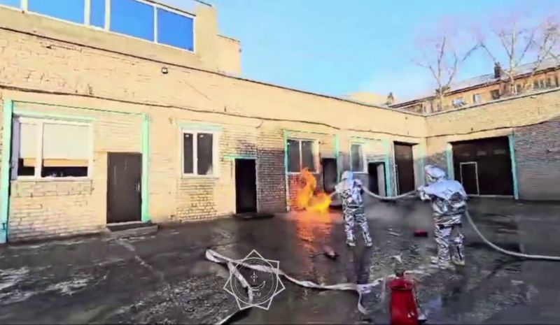 В Павлодаре загорелся подземный газгольдер
