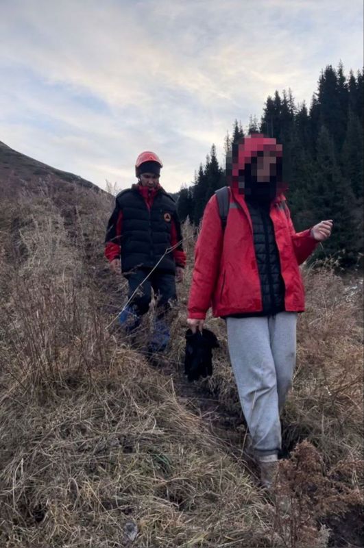 Туристку спасли в горах Заилийского Алатау