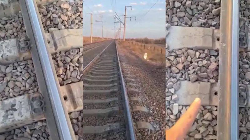 Это могло привести к крушению: шурупы и направляющие сняли с рельсов на юге Казахстана