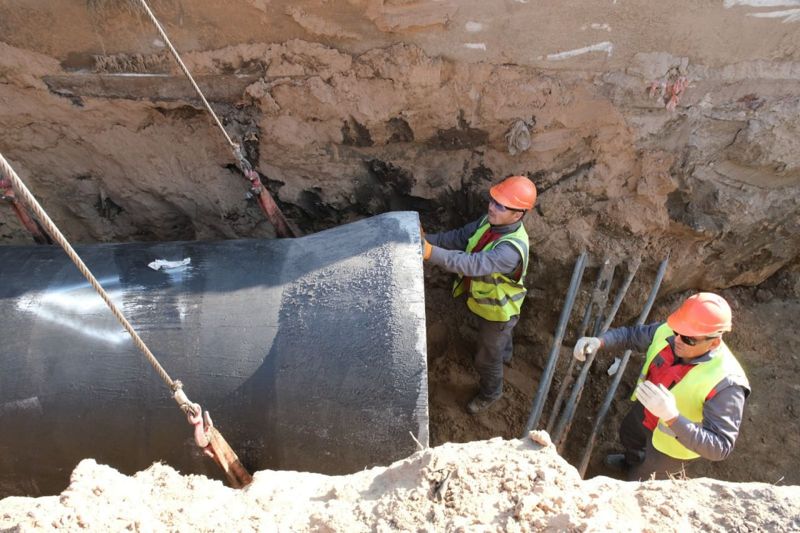 Восточную часть Алматы подключили к новому канализационному коллектору