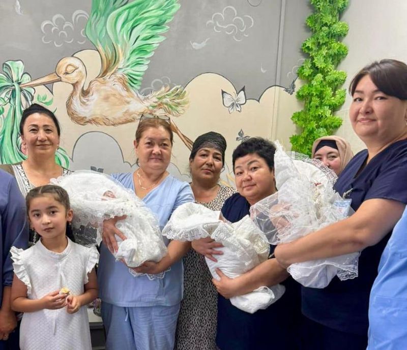 Седьмая тройня за полгода родилась в Туркестанской области