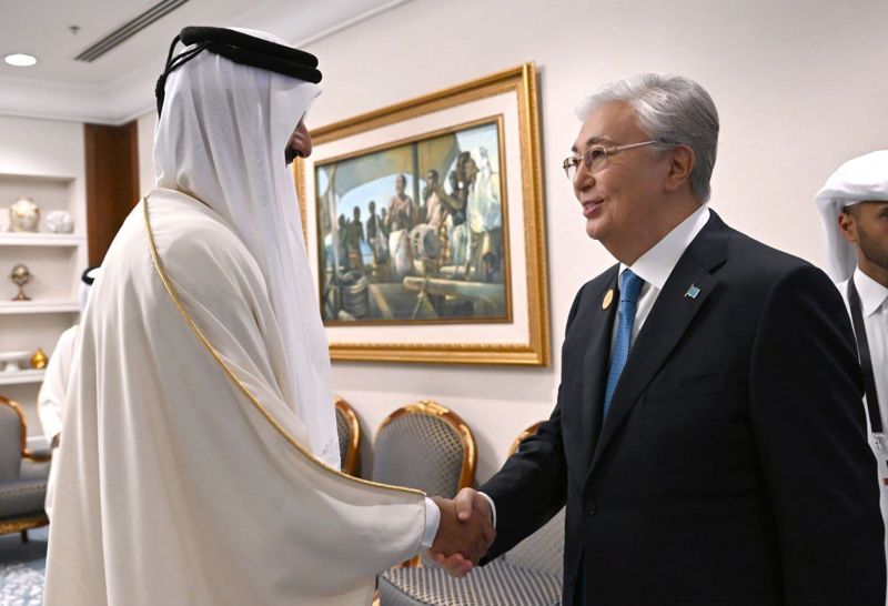 Токаев встретился с Эмиром Катара шейхом Тамимом бен Хамадом Аль Тани