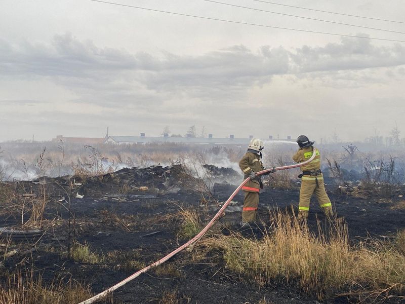 В Акмолинской области за один день произошло пять природных пожаров