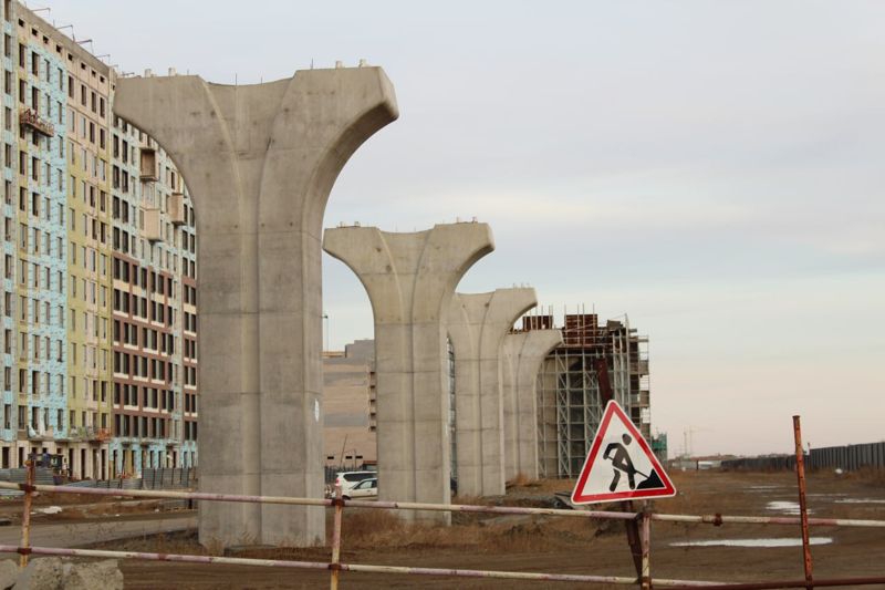 Строительство LRT в Астане: основные железобетонные конструкции завершены на 100%