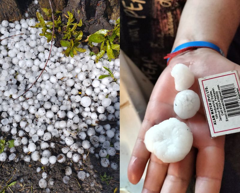 Град размером с грецкий орех выпал на севере Казахстана