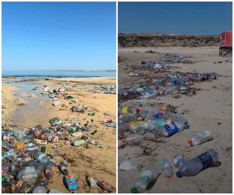 Туристы завалили пляжи Мангистау мусором