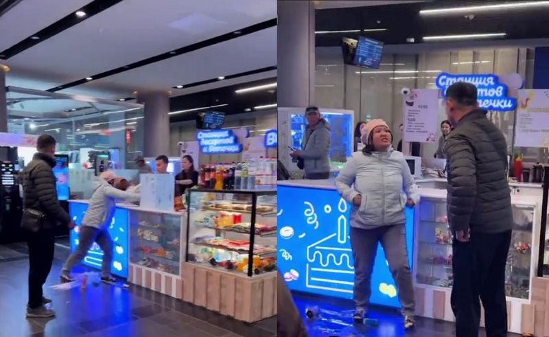 В Астане женщина устроила погром на ЖД вокзале