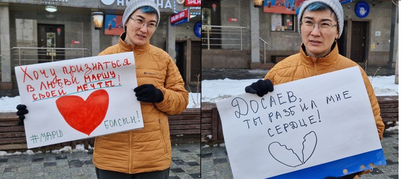 «Досаев разбил мне сердце!» — активистка Секербаева о запрете марша и митинга 8 марта