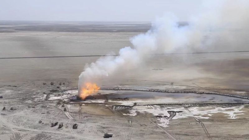 Пожар на месторождении Каратурун: концентрация метана выше нормы в 480 раз