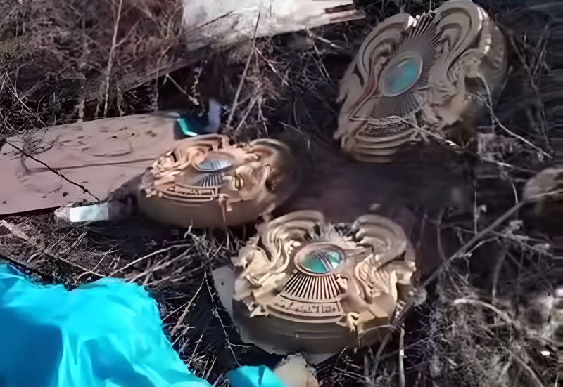 Госсимволы нашли на свалке в Талгаре: сотрудники полиции ищут нарушителей