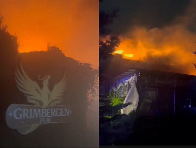 В Алматы горело кафе на территории Атакента