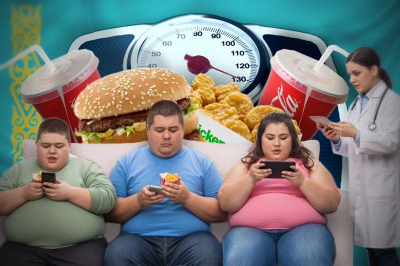 Баурсаки, газировка и компьютер: почему толстеют казахстанцы и что с этим делать?