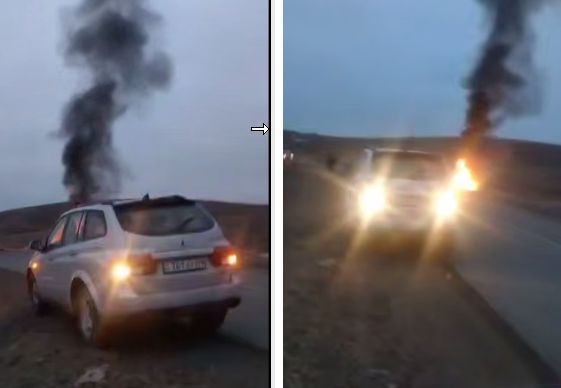 Автомобиль инкассаторов сгорел с деньгами в Караганде: водитель погиб