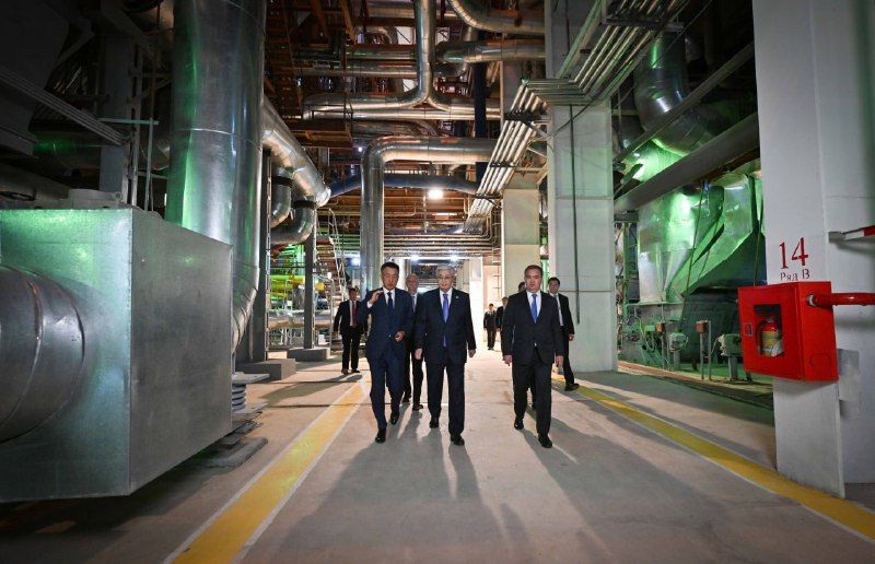 Президент ознакомился с работой первой очереди ТЭЦ-3 в Астане