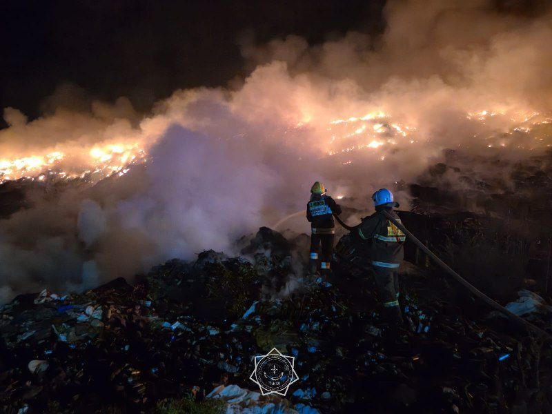 Пожар на полигоне близ Алматы: в воздухе вредных веществ не обнаружили