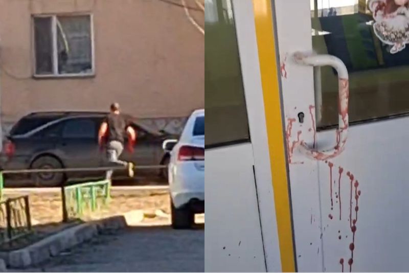 В Кокшетау мужчина выбил стекла и вырвал дверь, пытаясь ворваться в школу