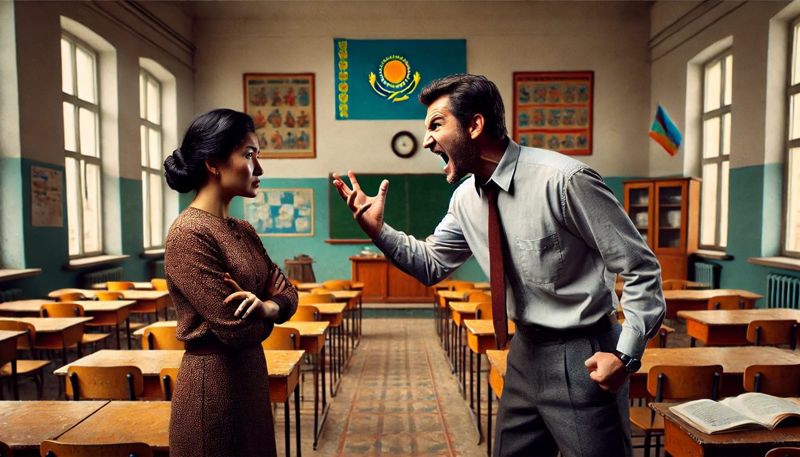 Оскорблял жену: мужчину, устроившего в школе Жезказгана скандал, оштрафовали