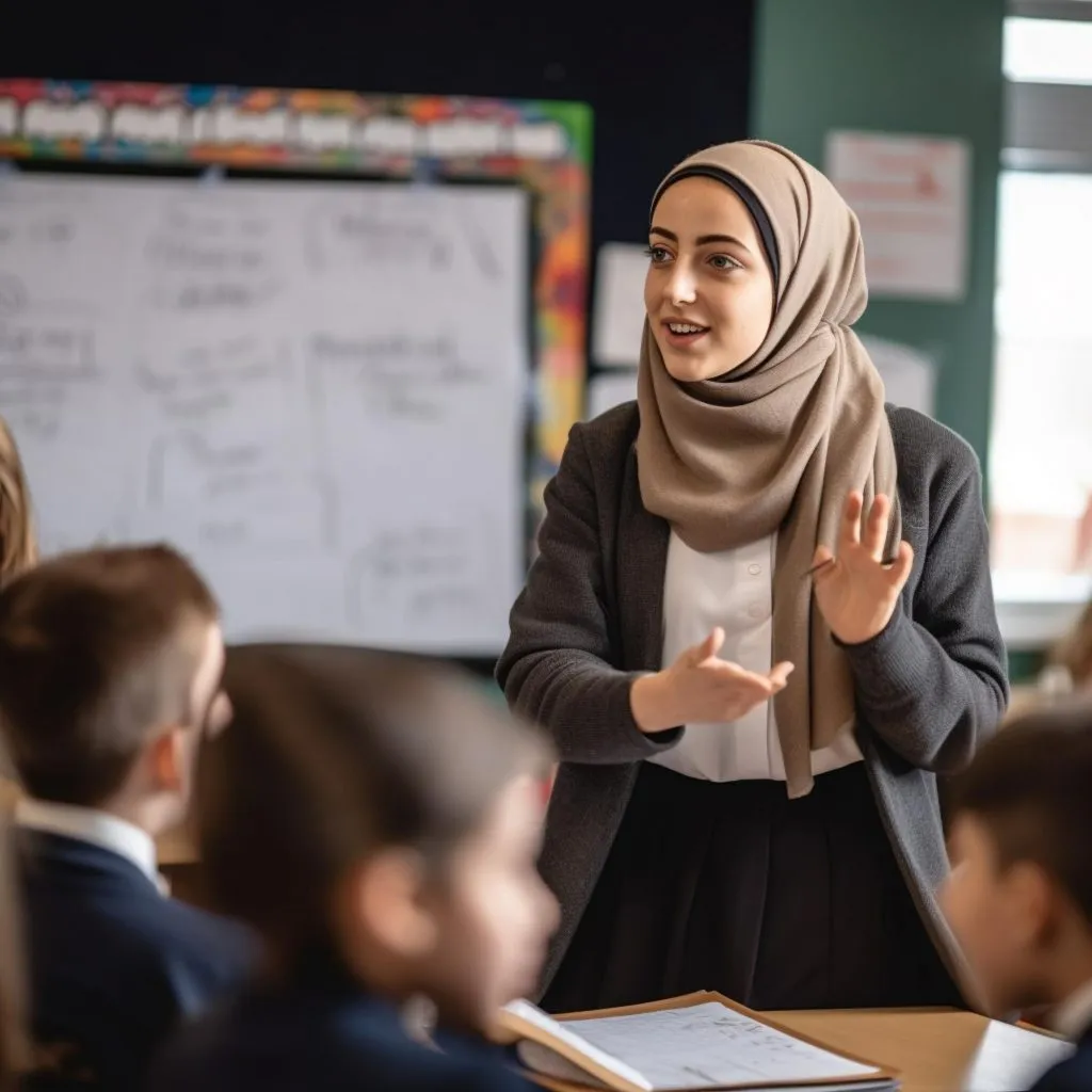 Учитель в хиджабе