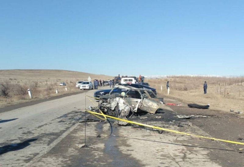 Люди заживо сгорели в ДТП в Туркестанской области