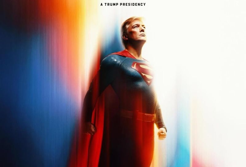 Белый дом опубликовал фото Дональда Трампа в образе Супермена