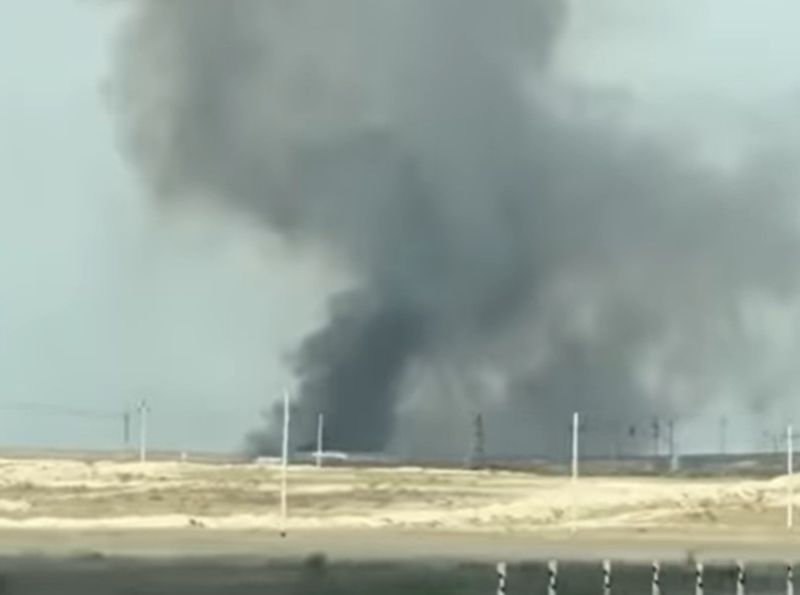 Мусорный полигон тушат в 7 км от Жанаозена