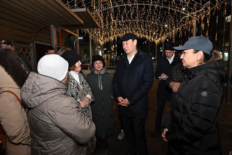 Дархан Сатыбалды проверил работы по освещению Алматы