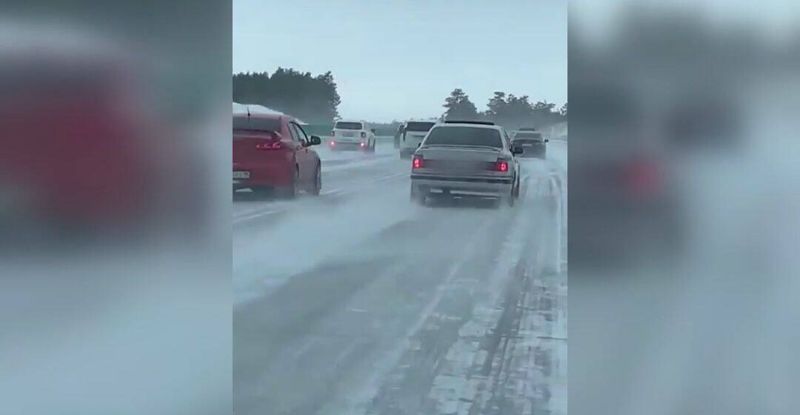 "Аварийный" BMW: так ездят отдельные личности по трассе Астана-Щучинск даже после крупной аварии