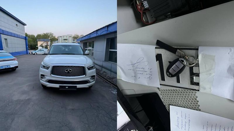 Подросток катался по Алматы за рулём Infiniti