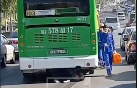 В Шымкенте автобус насмерть сбил женщину