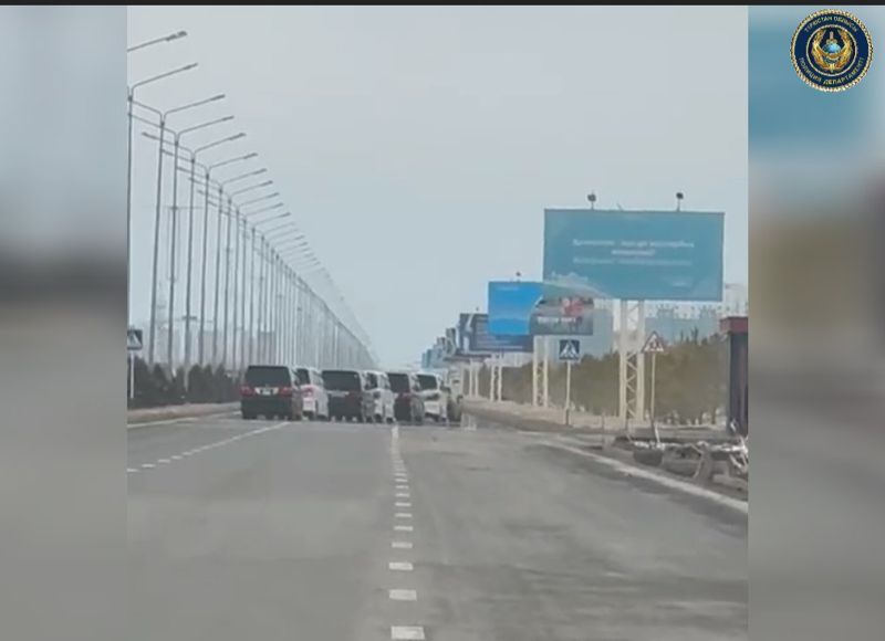 Свадебный кортеж водворили на штрафстоянку в Туркестане