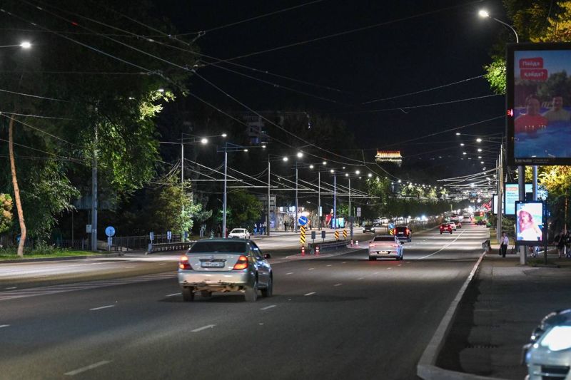 В Алматы модернизируют систему городского освещения без обрезки деревьев