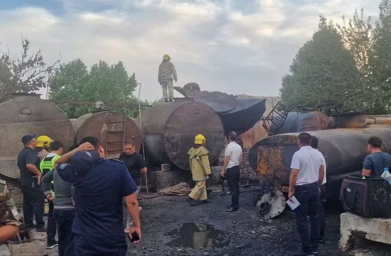 АЗС взлетела на воздух в Самарканде, есть погибшие