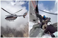 Не хватало только Сталлоне: в Алматы спасли альпиниста с вершины на вертолёте