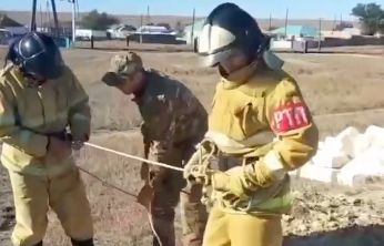 Спасатели вытащили корову из четырёхметровой ямы в Актюбинской области