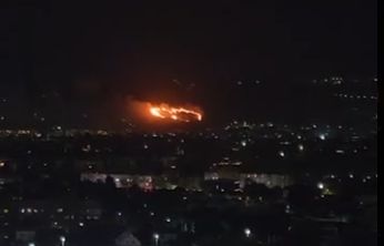 В Бостандыкском районе Алматы горит сухостой