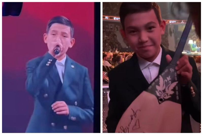 Мальчик, прославившийся исполнением песни «Балқадиша», выступил на концерте Димаша Кудайбергена