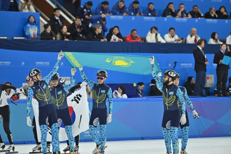 Золото завоевала казахстанская сборная по шорт-треку на Азиаде-2025