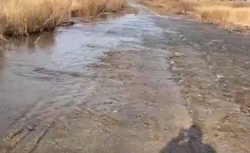Республиканскую трассу подтопило в Костанайской области