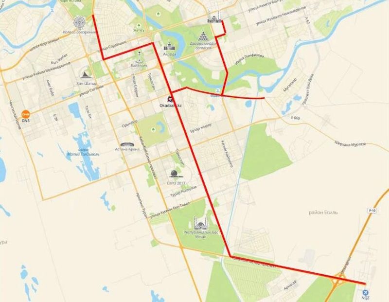 Визит Си Цзиньпина: в Астане на три дня перекроют ряд улиц