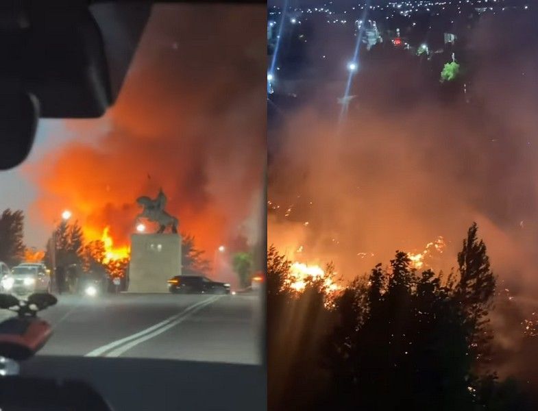 В Костанае загорелся склад: пожарные отстояли соседние здания от огня