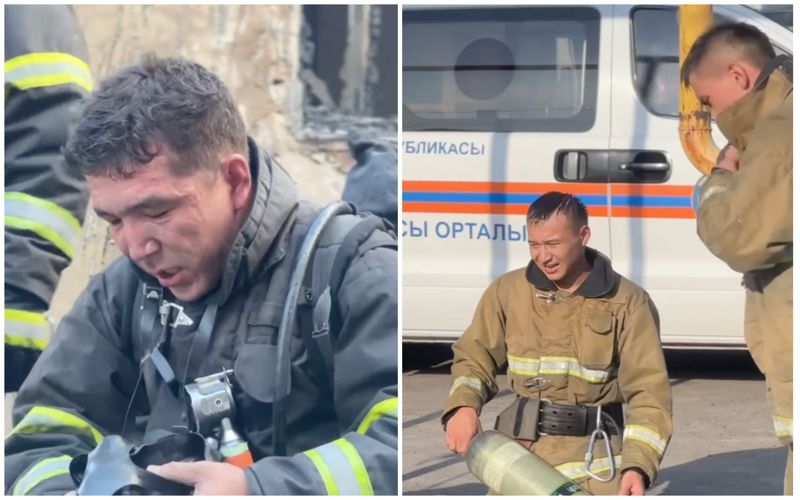 Сильный пожар в Алматы: спасатели отстояли имущество предпринимателей от огня