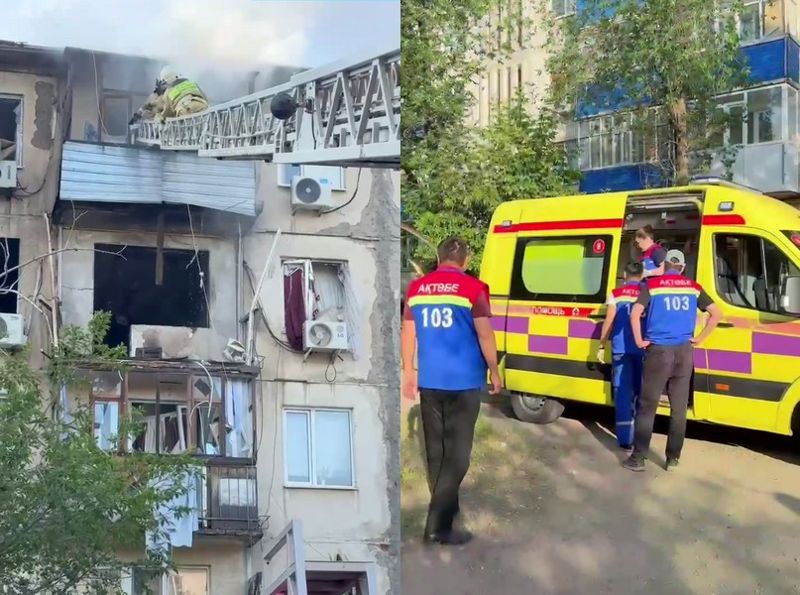 В Актобе в результате взрыва обрушилась плита пятиэтажного дома