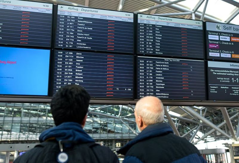 Около 300 рейсов отменили в Гамбурге из-за забастовки работников аэропорта
