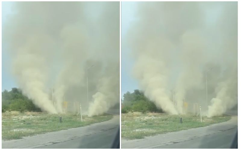 Газ из-под земли: в Талдыкоргане засняли опасную утечку